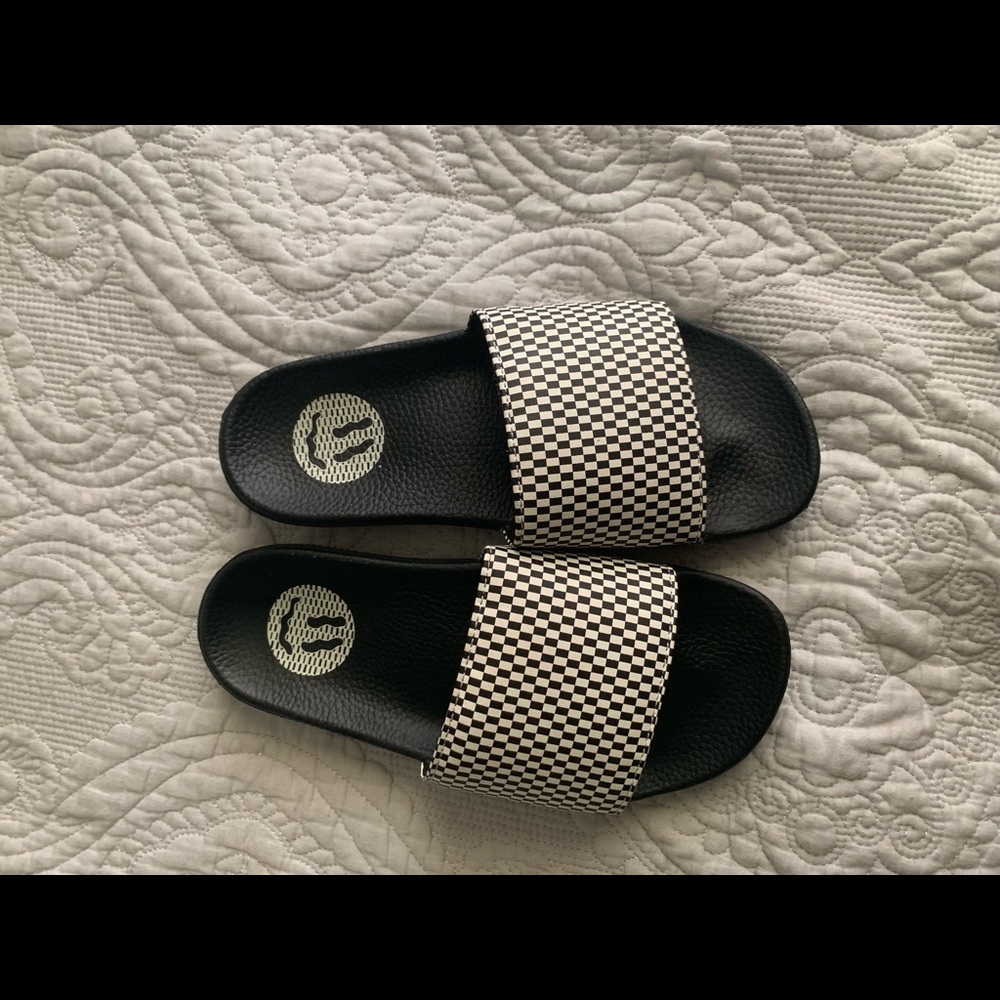 Checkerboard vans slides